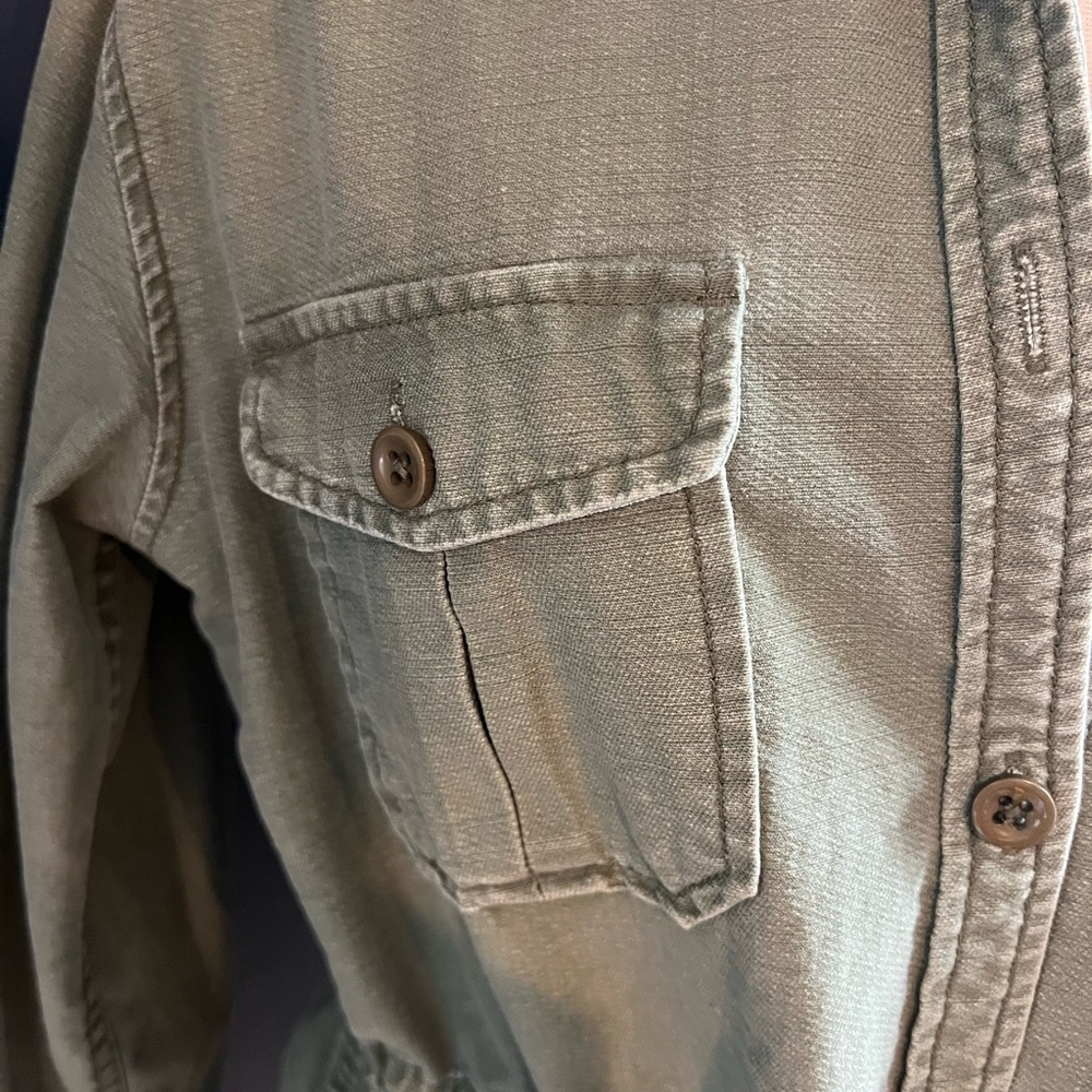 Obey Propaganda Utility Shirt Jacket Olive Green Button Front Military Style - Picture 4 of 14